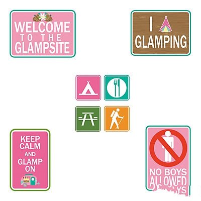 Camp Glam Sign Cutouts
